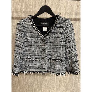 Chanel Black & White Tweed Jacket